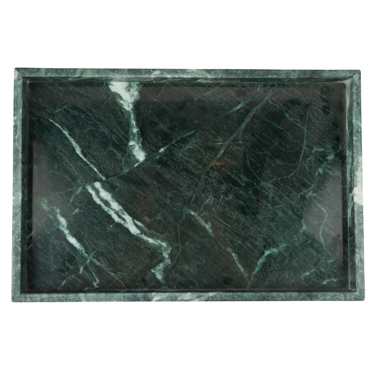 Green marble tray