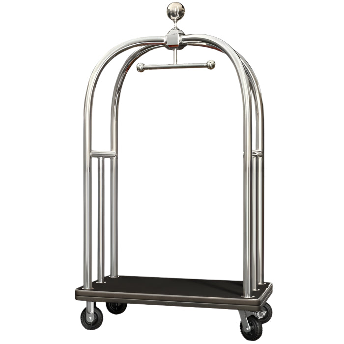 Birdcage suitcase trolley - Chrome/Black