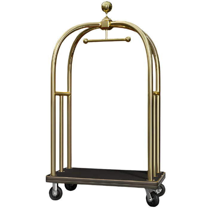 Birdcage suitcase trolley - Brass/black